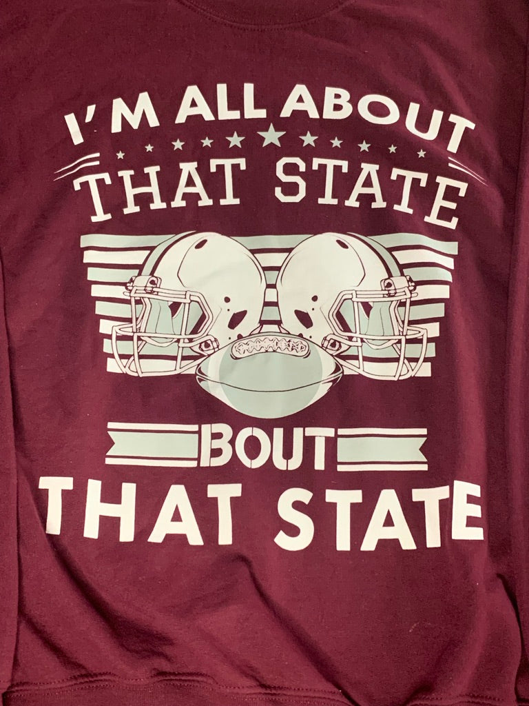 Mississippi State All About That State Crewneck (L)