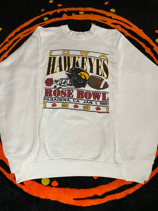 1990 Iowa Hawkeyes Rose Bowl Crewneck (XL)