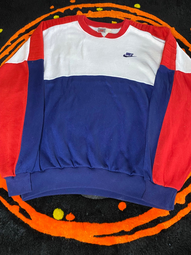 80s Nike Color Block Crewneck (XL)